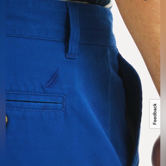 Nautica Men's sz 36W The Deck Shorts Blue Flat Front Shorts - Picture 2 of 9